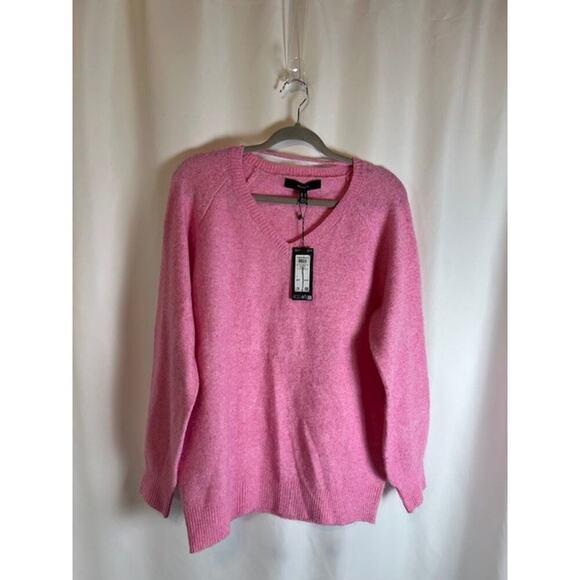 Vero Moda Womens Leaf Pink V-Neck Knit Long Sleeve Pullover Sweater S - Picture 2 of 8